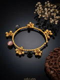 Pure brass ghungroo bracelates with monalisa stones