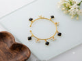 Pure brass ghungroo bracelates with monalisa stones