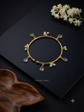 Pure brass ghungroo bracelates with monalisa stones