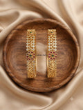 Matt finish floral stone bangles