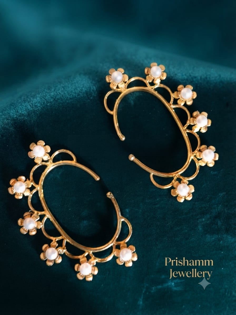 Brass Earcuff with moti